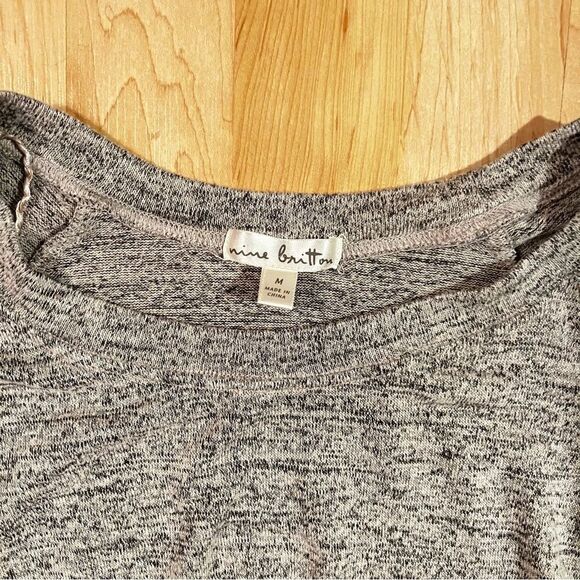 Stitch Fix Nine Britton Tan Front Tie Long Sleeve Women’s Medium - Picture 3 of 4